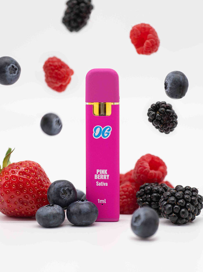 OnlyGrams HHC Vape - Pink Berry (Sativa) - 80% - ca. 600 Züge - Einweg Vape