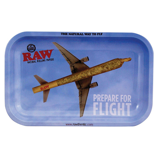 RAW ''Prepare For Flight'' Rolling Tray Small 27,5 x 17,5 cm